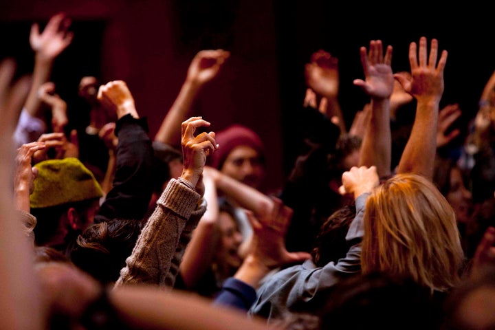Photo of a Starhawk ritual that took place in Los Angeles in 2013.