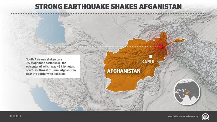 Shockwaves were felt in Afghanistan, Pakistan and India.