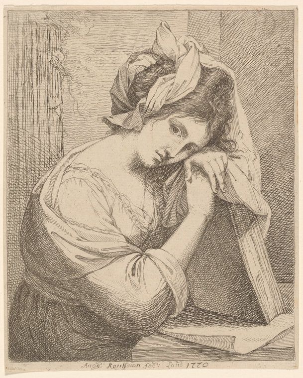 Angelica Kauffman (Swiss, 1741–1807) [Self-portrait] Etching, 1770
