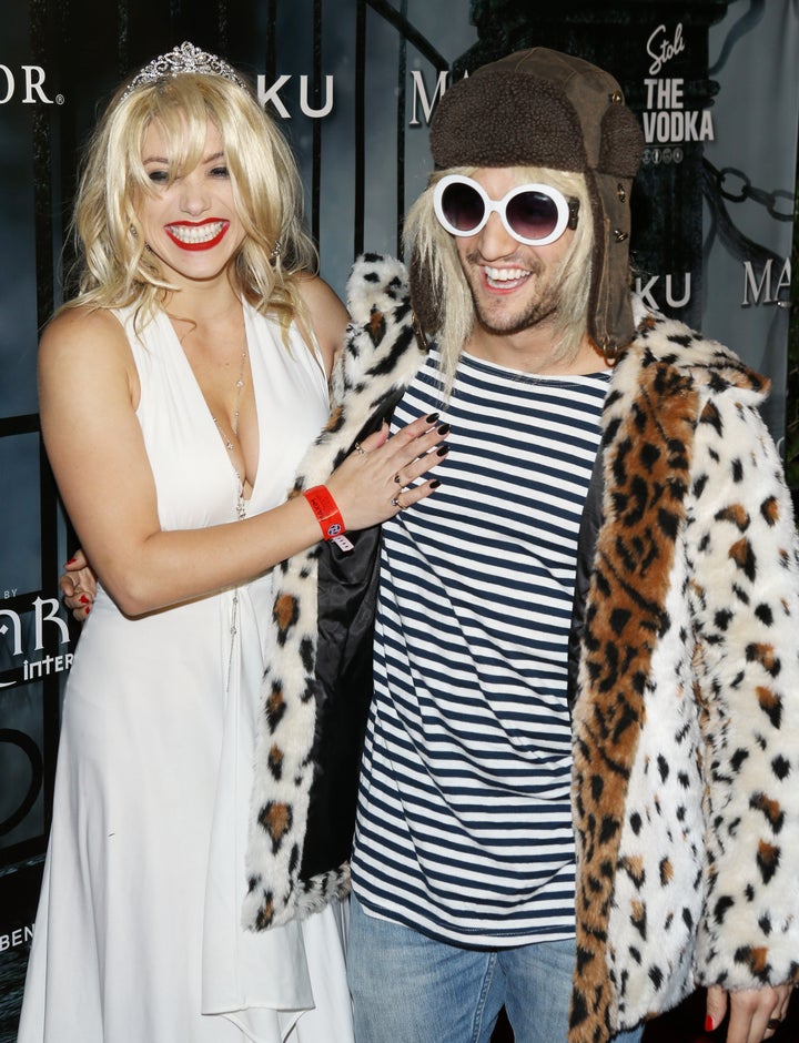 Mark Ballas And Girlfriend Dress Up As Kurt Cobain And Courtney Love For Maxim S Halloween Bash Huffpost Entertainment