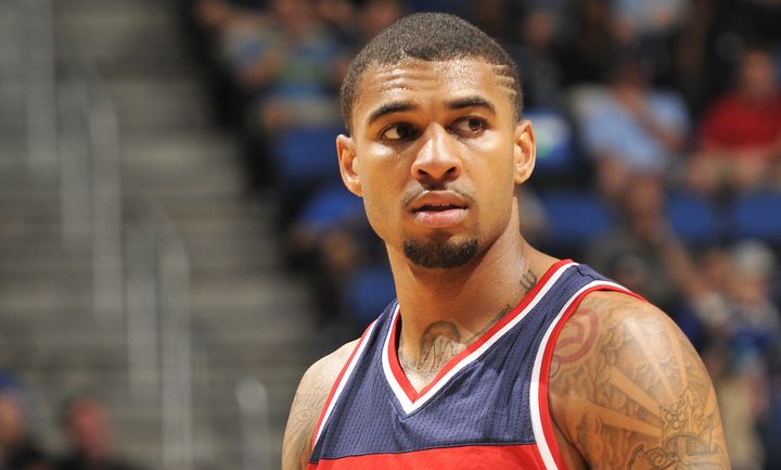 Glen Rice Jr. of the Washington Wizards plays against the Orlando Magic on Oct. 30, 2014 in Orlando, Florida. The former NBA player was shot in the leg Sunday night in Atlanta and charged with possession of a half pound of marijuana.