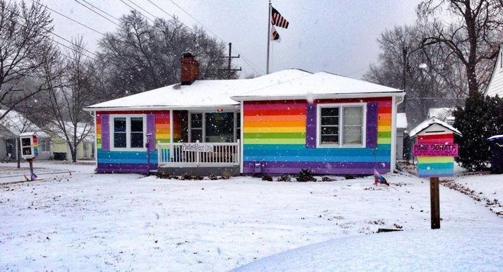 The Equality House in Topeka, Kansas, serves as the headquarters for Planting Peace, the nonprofit organization Aaron Jackson founded in 2004.