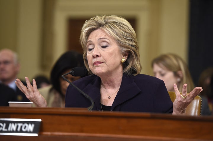 Former Secretary of State and Democratic presidential hopeful Hillary Clinton took the stand last week to defend her role in responding to deadly attacks in Libya,. A new HuffPost/YouGov poll finds Americans overall unimpressed with both her and her Republican questioners.