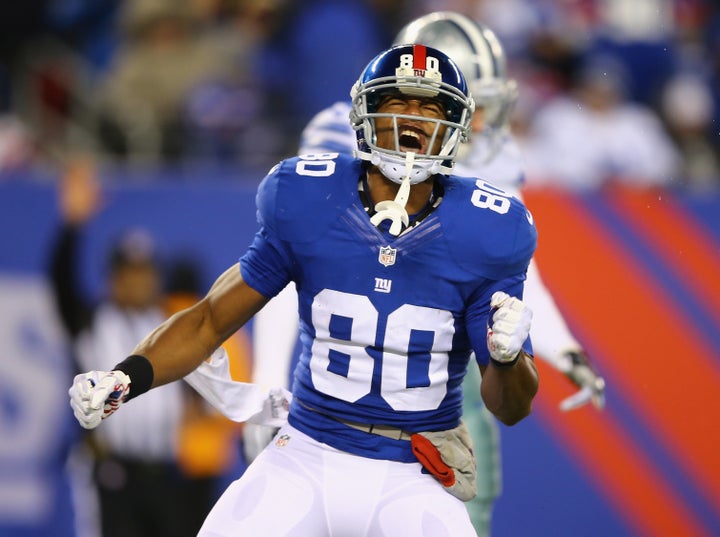 NY Giants All Blue Uniform, Victor Cruz