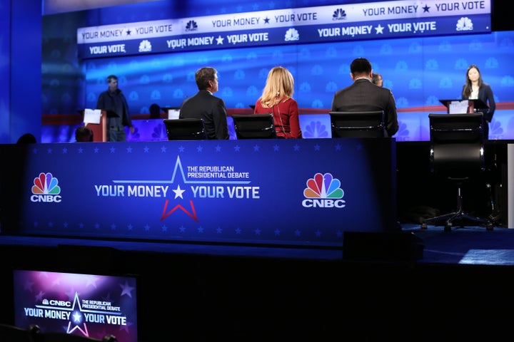 John Harwood, CNBC's chief Washington correspondent; Becky Quick, co-anchor of "Squawk Box"; and Carl Quintanilla, co-anchor