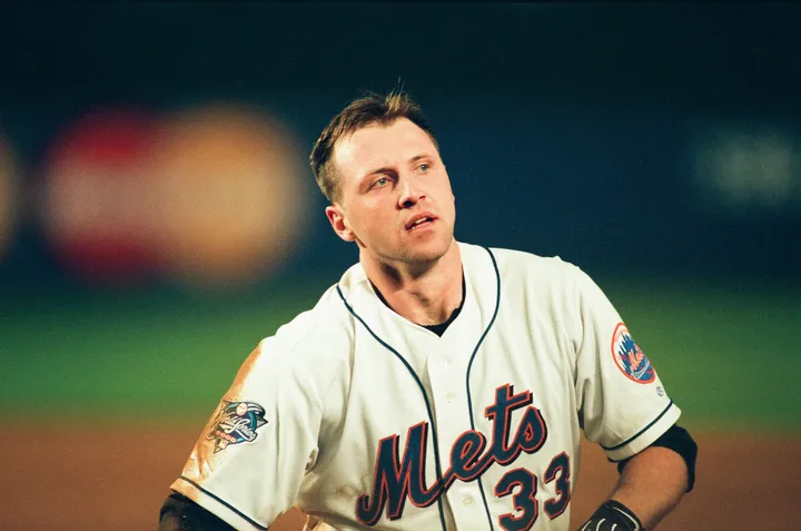 Robin Ventura New York Mets 2000 World Series Men's Home White Jersey