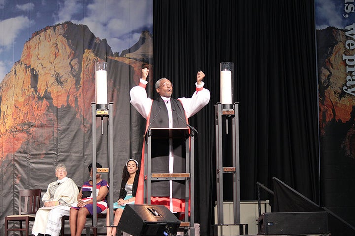 Bishop Michael Curry preaches at the 78th General Convention of the Episcopal Church in July 2015.