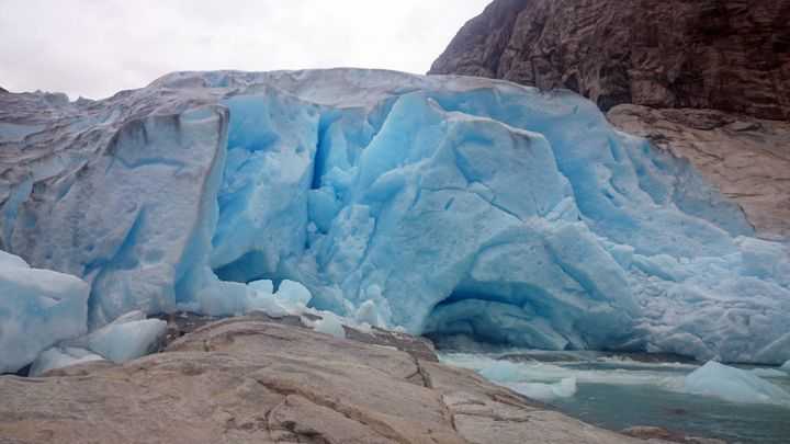A glacier in Luster, Norway, on Aug. 10, 2014. Glacial melt driven by climate change is leading to more archaeological discoveries.