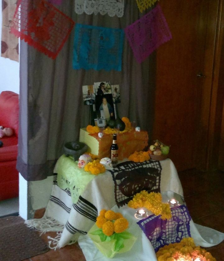 The altar in Dulce Porras-Goldstein's home from a previous year's Day of the Dead.