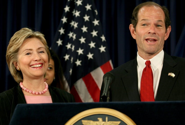 Then-Sen. Hillary Clinton (D-N.Y.) opposed the state's Democratic Gov. Eliot Spitzer on driver's licenses for undocumented immigrants in 2007.