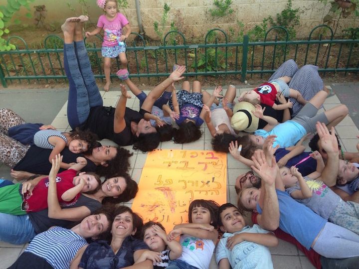 This is the Jaffa branch of Hand in Hand, in both Hebrew and Arabic, a school made up of four kindergarten and two first-grade classes that aims to respond to growing Jewish-Arab segregation and violence with mutual respect and open dialogue.