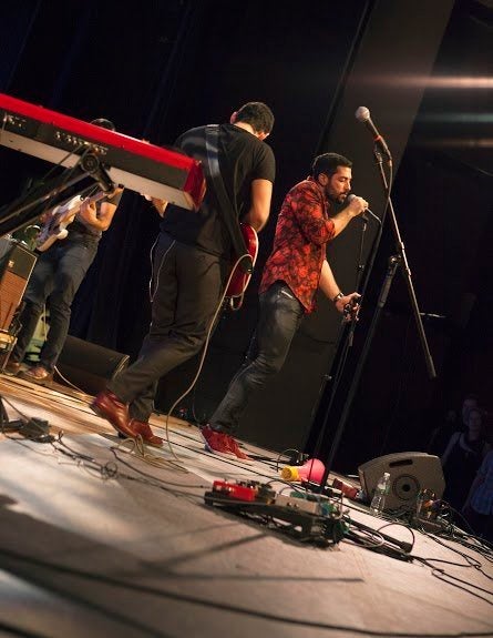 The Lebanese rock band Mashrou Leila opens their first ever North American tour with a show at Columbia University in New York City on October 17, 2015.