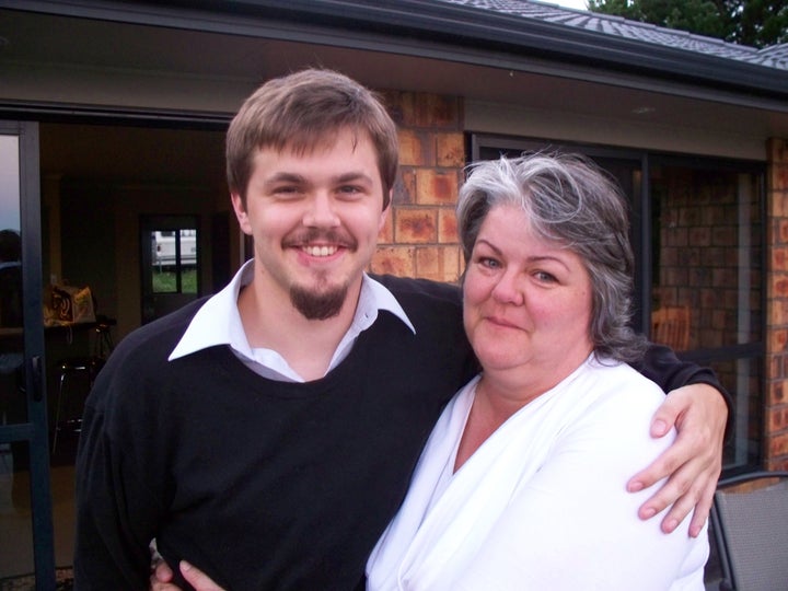 Caitlin and one of her sons.