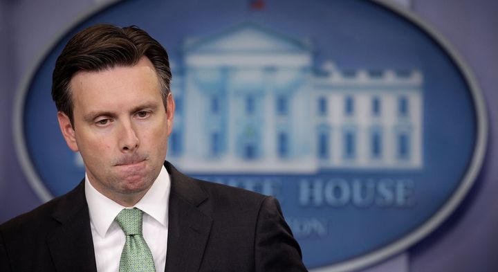 White House press secretary Josh Earnest spent most of Friday's press briefing trying to justify the president's decision to send about 50 U.S. troops into Syria.