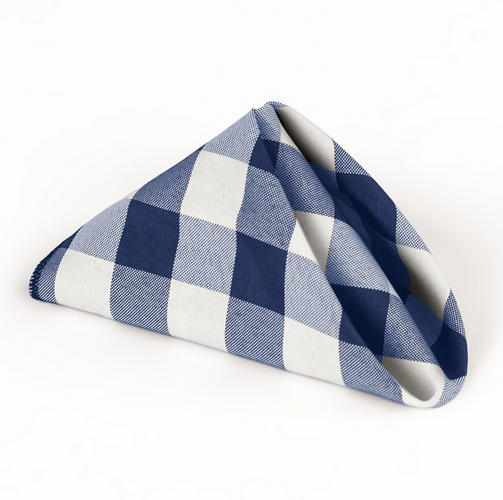 15 in. Polyester Napkins Blue & White Checkered, $6.81