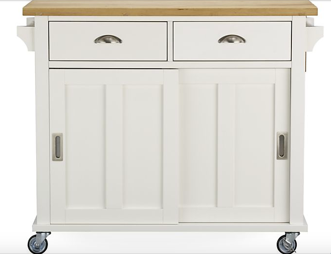 <em><a href="http://www.crateandbarrel.com/belmont-white-kitchen-island/s152288?b=1?affiliate=1552&adpos=1o1&creative=44871624896&device=c&matchtype=&network=g&gclid=CMaE8fD26sgCFZYXHwodfvYMyw" target="_blank" role="link" class=" js-entry-link cet-external-link" data-vars-item-name="Belmont White Kitchen Island, $499" data-vars-item-type="text" data-vars-unit-name="5633b162e4b00aa54a4e0b26" data-vars-unit-type="buzz_body" data-vars-target-content-id="http://www.crateandbarrel.com/belmont-white-kitchen-island/s152288?b=1?affiliate=1552&adpos=1o1&creative=44871624896&device=c&matchtype=&network=g&gclid=CMaE8fD26sgCFZYXHwodfvYMyw" data-vars-target-content-type="url" data-vars-type="web_external_link" data-vars-subunit-name="article_body" data-vars-subunit-type="component" data-vars-position-in-subunit="7">Belmont White Kitchen Island, $499</a></em>