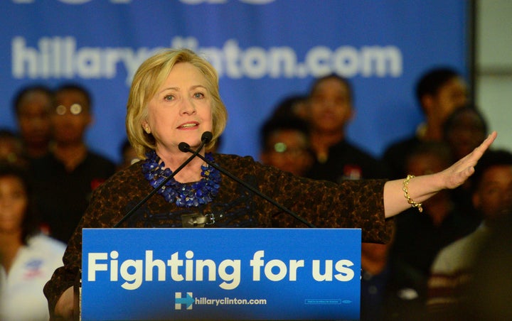 Hillary Clinton speaks to supporters during an event at Clark Atlanta University on Oct. 30.