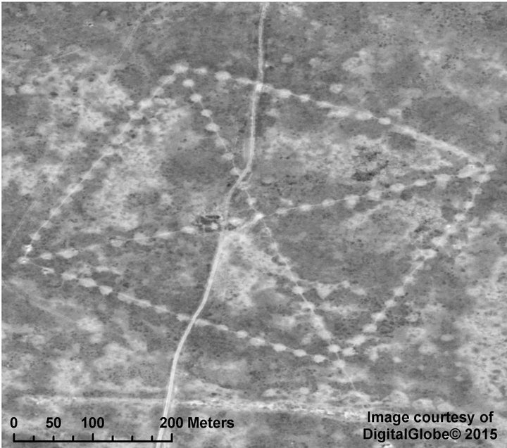 Ushtogaysky Square, a geoglyph made of more than 100 mounds of dirt, is named after a nearby village in Kazakhstan.