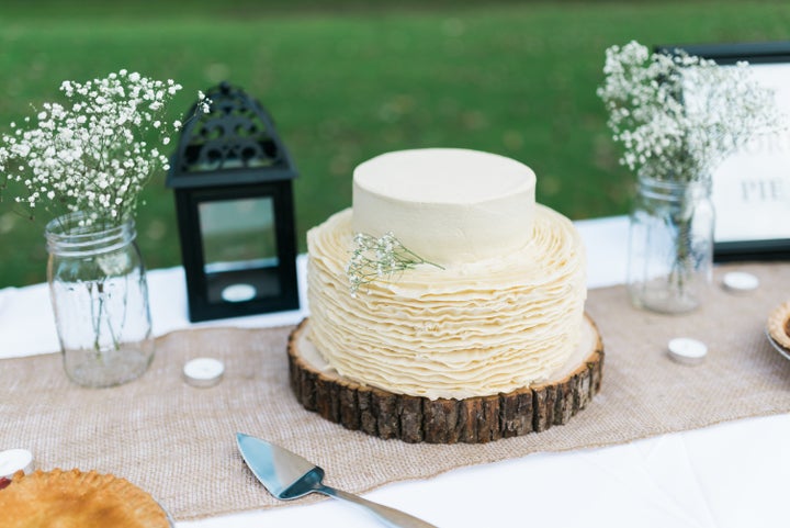 The recreated wedding cake, baked and decorated by Dana's sister-in-law.