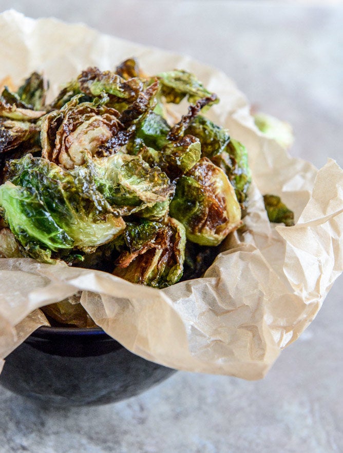 Fried Brussels Sprouts With Smoky Honey Aioli