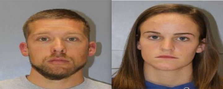 Sean Groubert (L) and Morgan Groubert (R) both face charges of shoplifting.