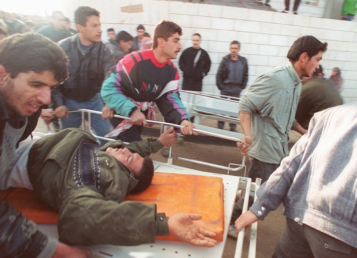 The Hebron mosque massacre killed 29 Palestinians. 