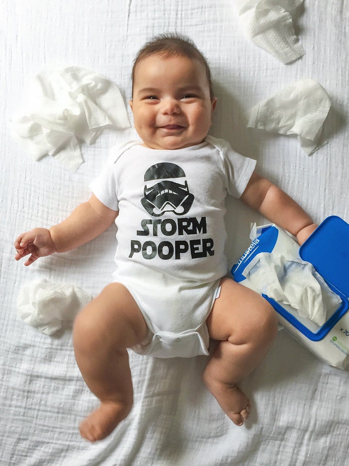 Babys Weekly Onesie Photos Bring Puns To A New Level Of Cute Babys Weekly Onesie Photos Bring Puns To A New Level Of Cute