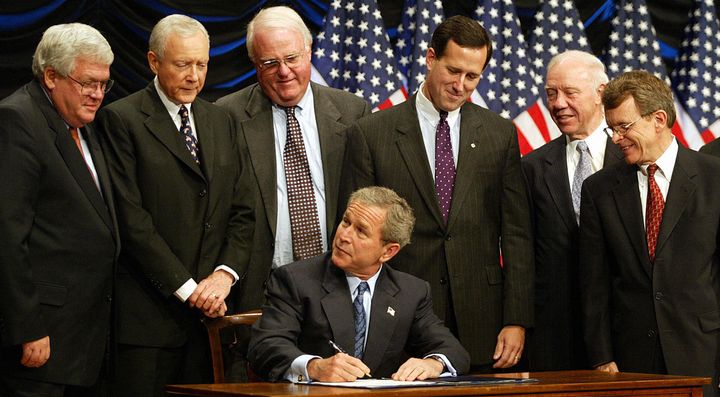President George W. Bush signs the Partial Birth Abortion Bill on Nov. 5, 2003.