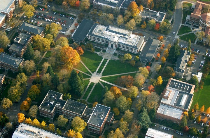 Aerial shot of Oregon State University's campus.