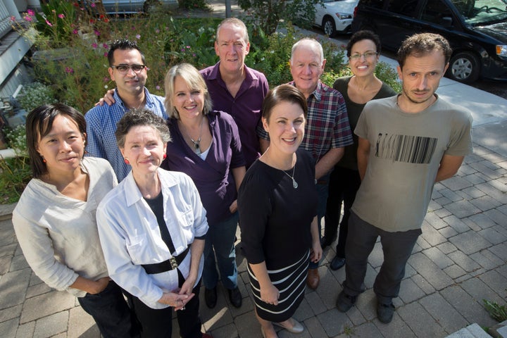 TORONTO, ON - SEPTEMBER 23 - A group called Ripple Refugee Project are sponsoring Syrian refugees privately. L to R are: Wend