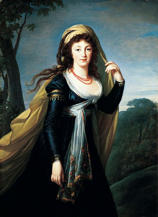Portrait of Theresa, Countess Kinsky, 1793, Marie-Louise-Elisabeth Vigée-Lebrun. Oil on canvas, 54 1/8 x 39 3/8 in. Norton Simon Art Foundation, M.1969.03.P.