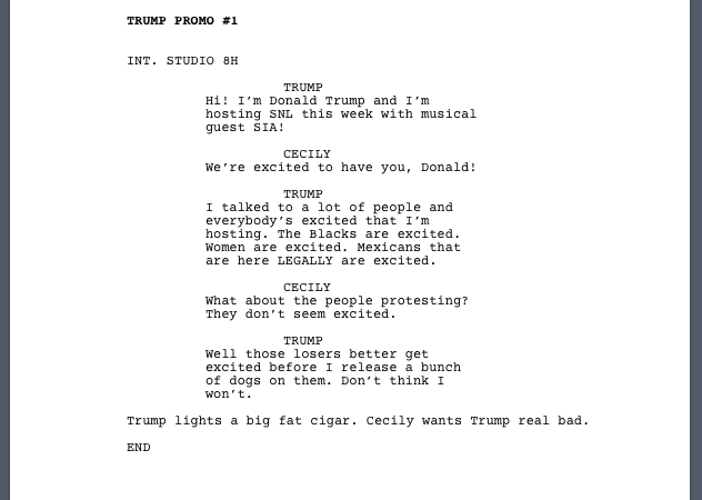 Here Are The Rejected 'snl' Promos Written By Trump And His Staff 