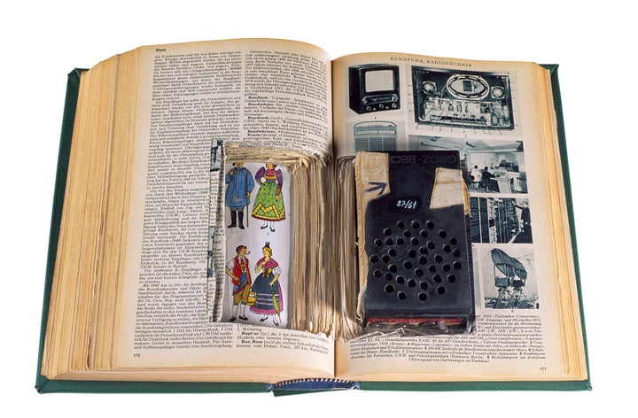 Sometime in the seventies an inmate of Ludwigsburg prison, Germany, built this radio receiver on the sly and hid it inside an