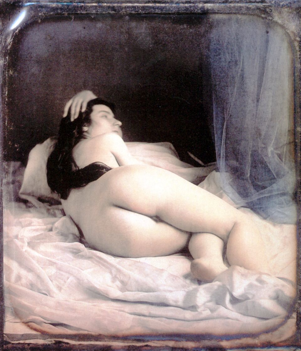 Nude Hand-colored Daguerreotype From 1850's. 