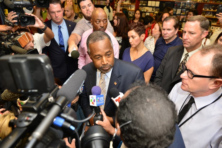 Republican presidential candidate Dr. Ben Carson has slammed the media for vetting his stories of youth violence.