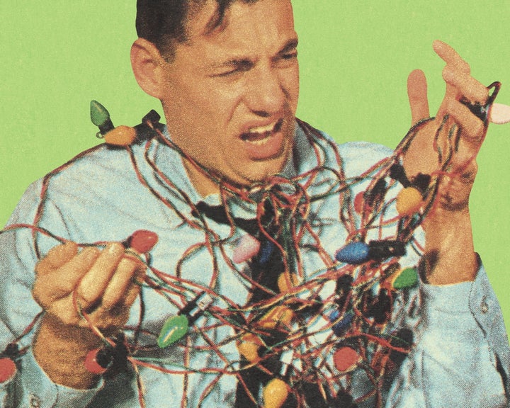 Don't end up like this guy. Let Tesco detangle your lights for you.