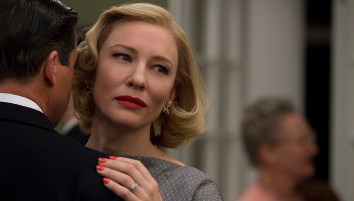 Cate Blanchett stars as the eponymous "Carol," a film from Todd Haynes with score by Carter Burwell.