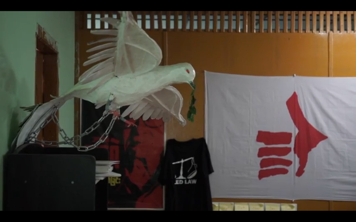 The group's members fight for democratic change through creative means, like music and art.