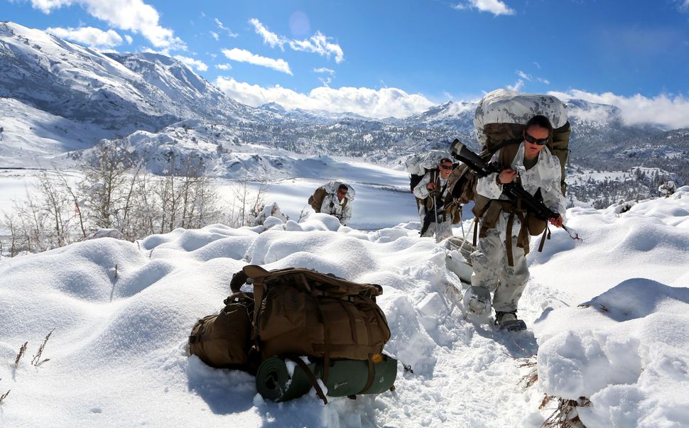 Lance Cpl. Eleanor H. Roper (right) and field radio operator with Ragnarok Company, 2nd Supply Battalion, 2nd Marine Log