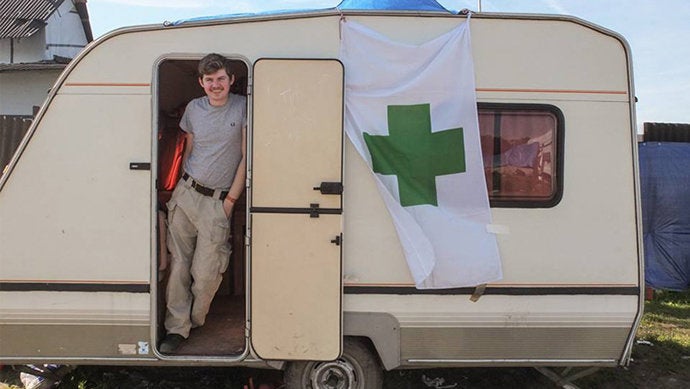 Caravans for Calais is a nonprofit group that collects and sends donated caravans to the "Jungle," a makeshift refugee camp i