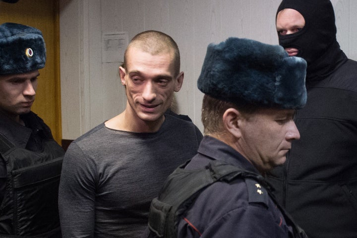 Pyotr Pavlensky is on trial for vandalism, in charges related to a 2014 pro-Ukrainian revolution protest.