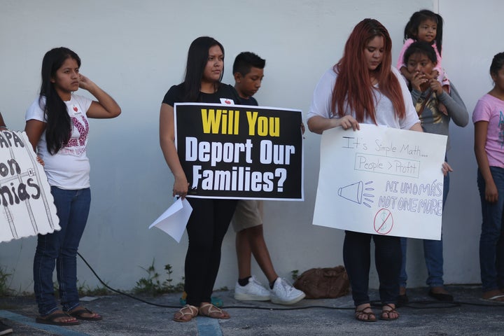 Families have urged the courts to allow President Barack Obama's deportation relief policies to move forward.