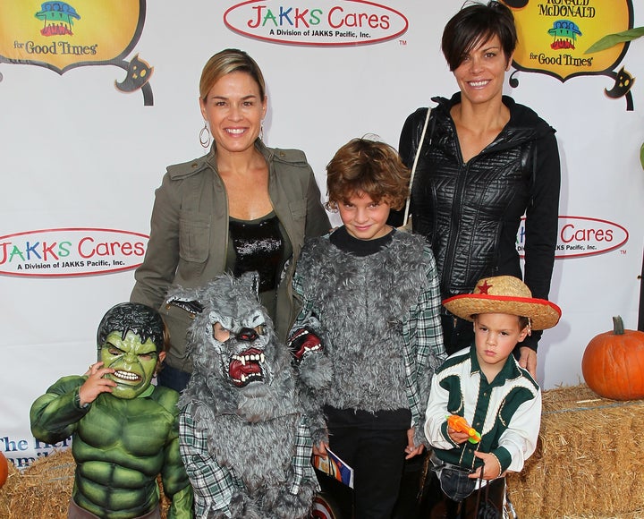 Cat Cora and her family attend Camp Ronald McDonald for Good Times 20th Annual Halloween Carnival at the Universal Studios Backlot on October 2012. 