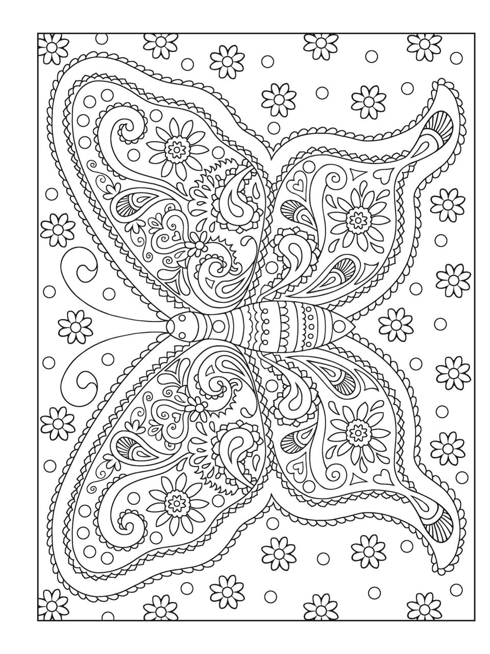 Easy Adult Coloring Book: Gorgeous Designs (Flowers, Birds And