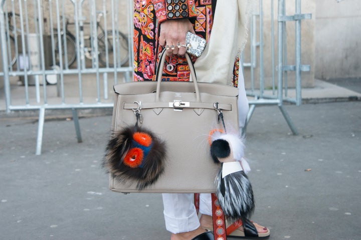 Fashion Culture Faux Fur Pom Pom Keychain Purse Charm