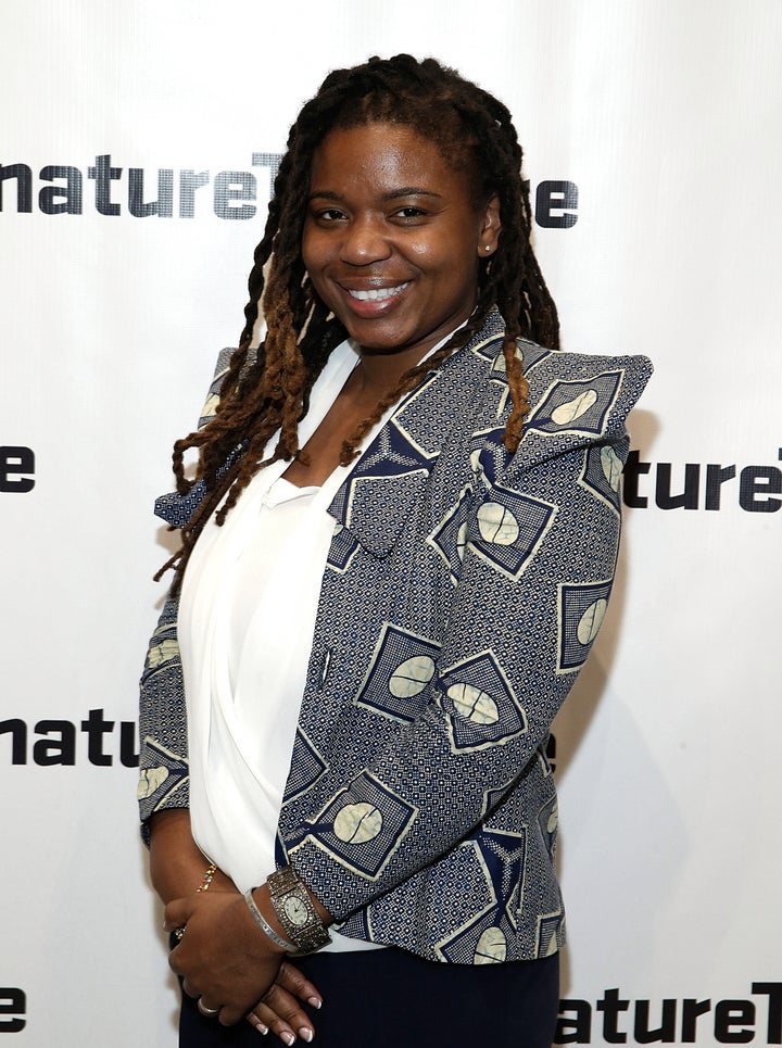 Katori Hall attends 'What I Did Last Summer' opening night party at Signature Theatre Company's The Pershing Square Signature Center on May 17, 2015 in New York City.