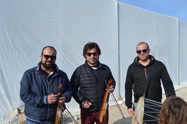 Musicians performed for thousands of people at the camp.