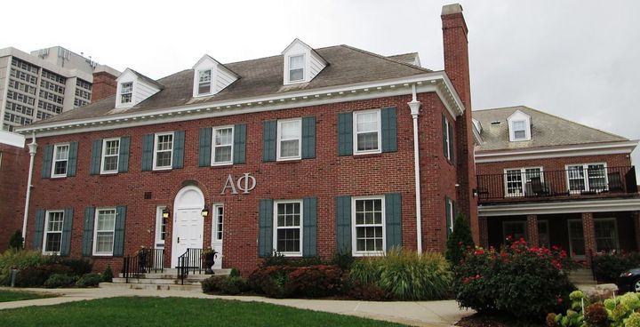 The Alpha Phi house at the University of Illinois at Urbana-Champaign is pictured. Alpha Phi became the first sorority to break rank with the NPC this week and say it doesn't support the Safe Campus Act.