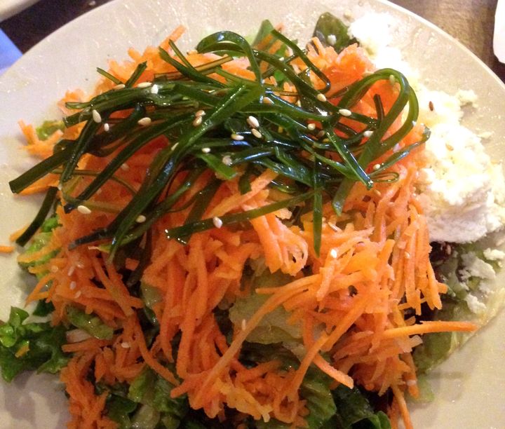Kelp is a star attraction atop the house salad at Flatbread Co. in Portland, Maine.