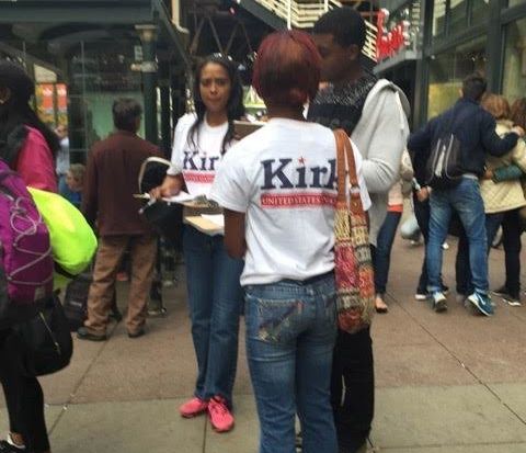 These were the women collecting signatures for Kirk, while claiming their petitions were for a wage campaign.